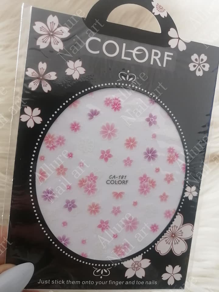 Flower Cherry Blossom Leaves Leaf Water Color Lady Nail Sticker