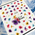Ink Flower Leaves Leaf Water Color Lady Nail Sticker