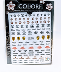 Fashion Design Brand Text Geometric Nail Sticker