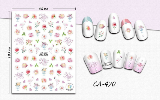 Flower Leaves Leaf Lady Nail Sticker