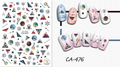 Geometric Stars Moon Planet Space Nail Sticker