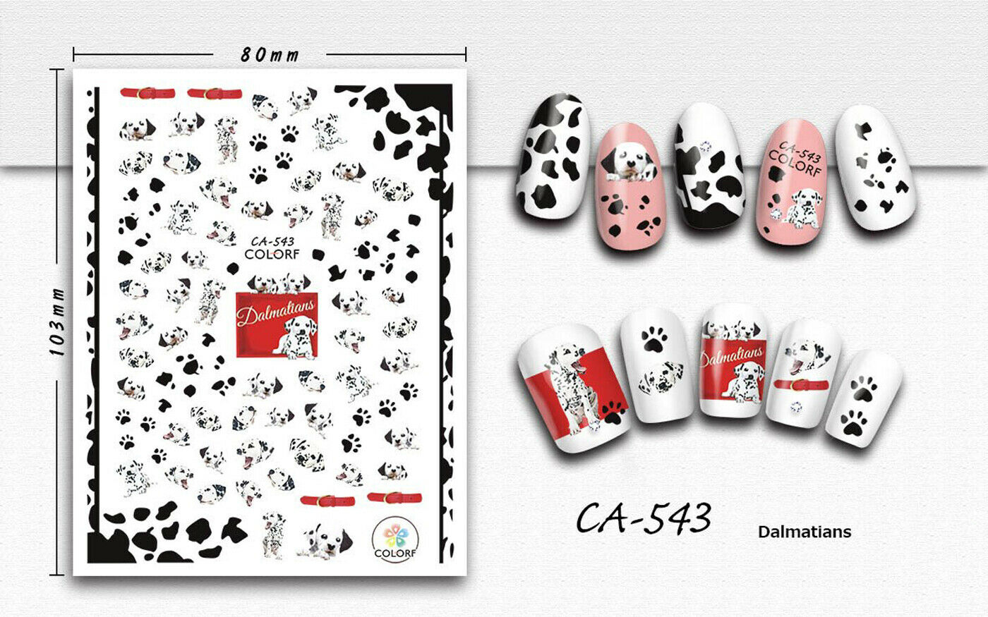 Dalmatian Dogs Nail Sticker