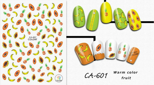 Fruit Paw Paw Banana Pineapple Nail Sticker