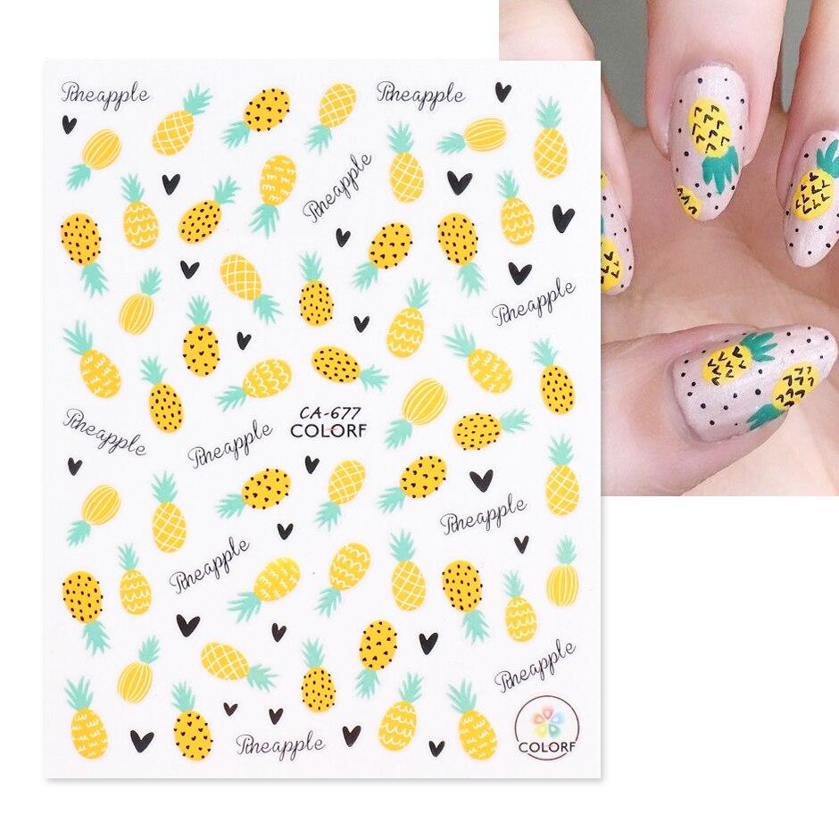 Fruit  Pineapple Nail Sticker