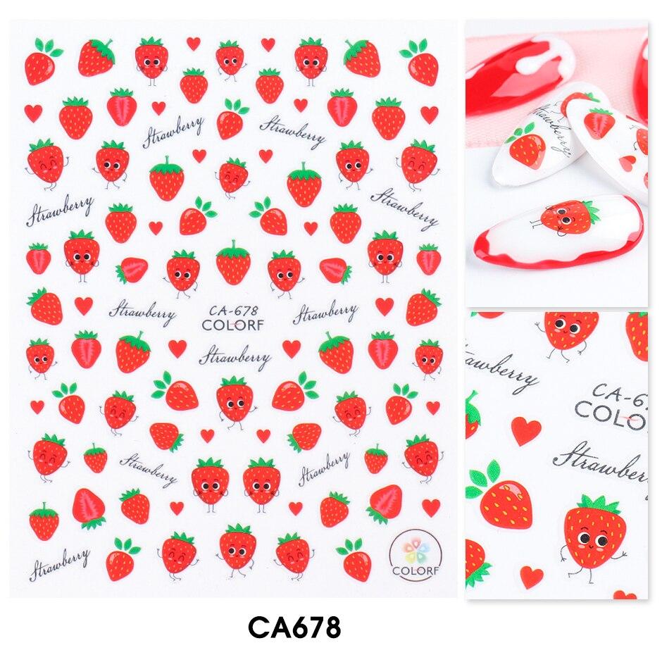 Fruit Strawberry Nail Sticker