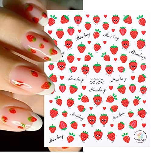 Fruit Strawberry Nail Sticker