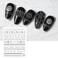 Fashion Design Brand Text Geometric Nail Sticker