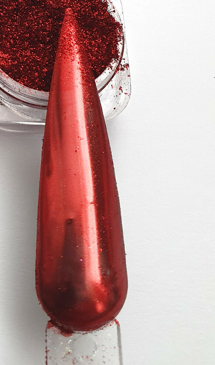 Red Chrome Nail Powder