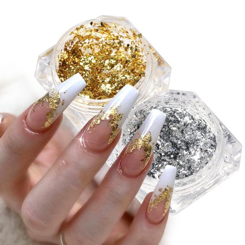 Gold Flakes Foil Chrome