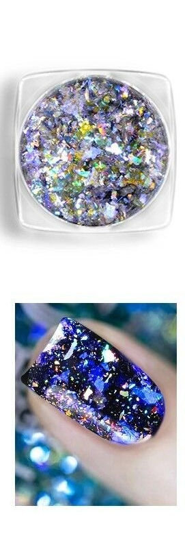 Iridescent Flakes Glitter Chrome