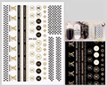 Fashion Design Brand Text Geometric Nail Sticker