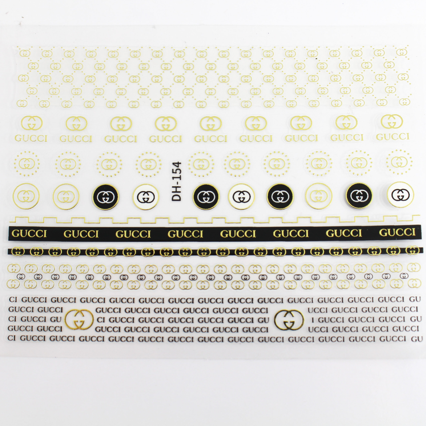 Fashion Design Brand Text Geometric Nail Sticker