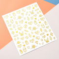 Gold Geometric Abstract Nail Art Sticker