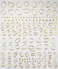 Gold Geometric Abstract Nail Art Sticker