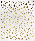 Gold Geometric Abstract Nail Art Sticker