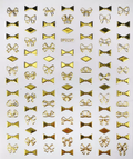 Gold Geometric Abstract Nail Art Sticker