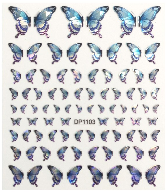 Butterfly Holographic Nail Art Sticker