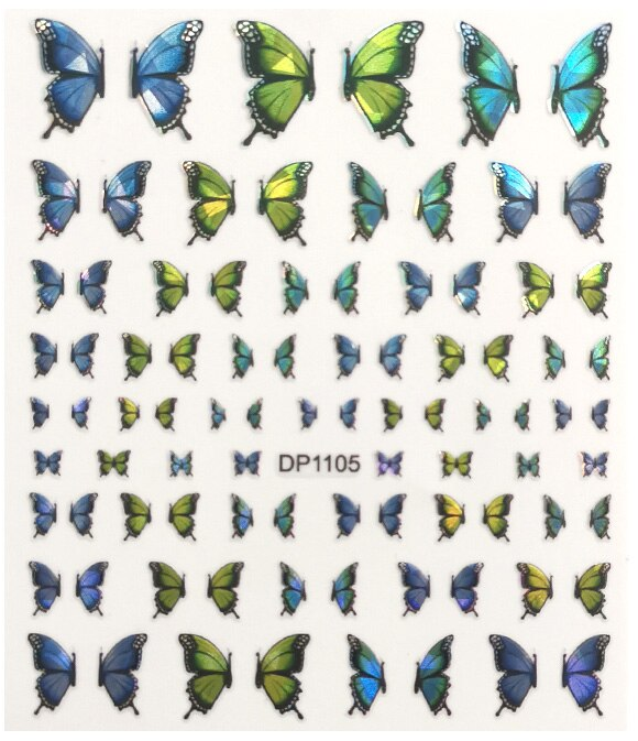 Butterfly Holographic Nail Art Sticker