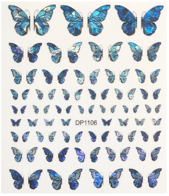 Butterfly Holographic Nail Art Sticker