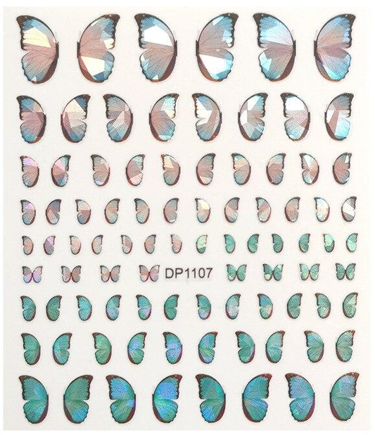 Butterfly Holographic Nail Art Sticker