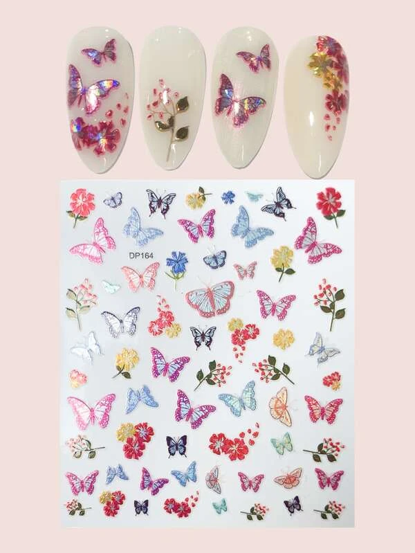 Butterfly Holographic Nail Art Sticker