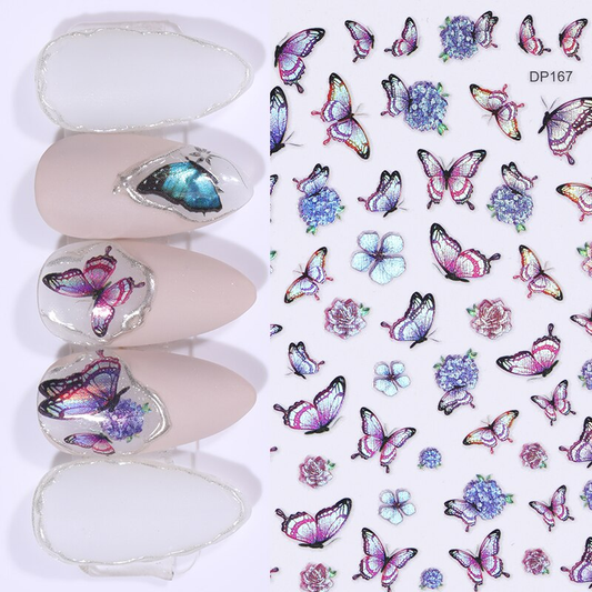 Butterfly Holographic Nail Art Sticker