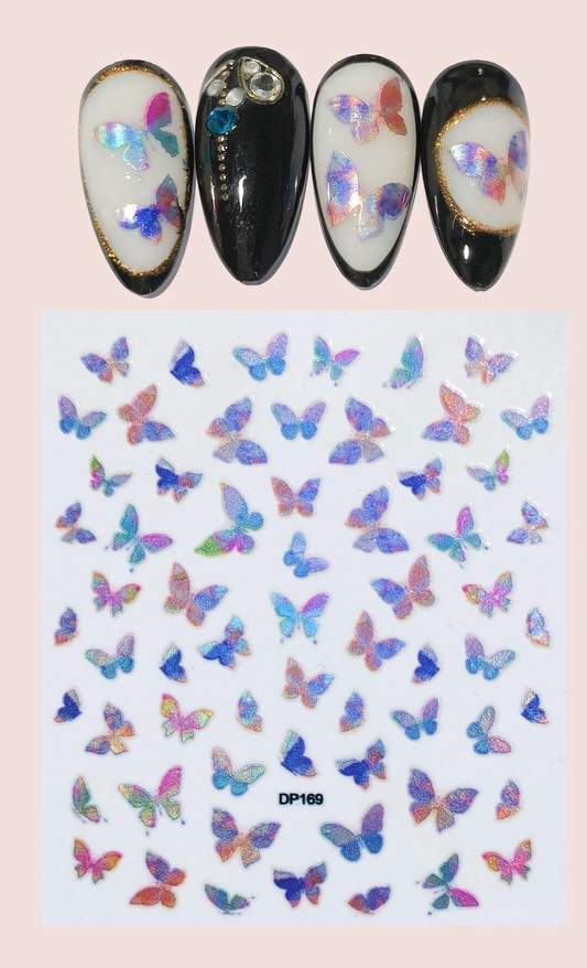 Butterfly Holographic Nail Art Sticker