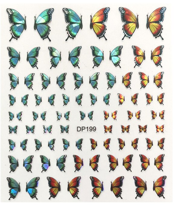 Butterfly Holographic Nail Art Sticker