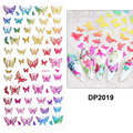 Rainbow Colorful Butterfly Abstract Nail Art Sticker