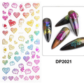Rainbow Colorful Butterfly Abstract Nail Art Sticker