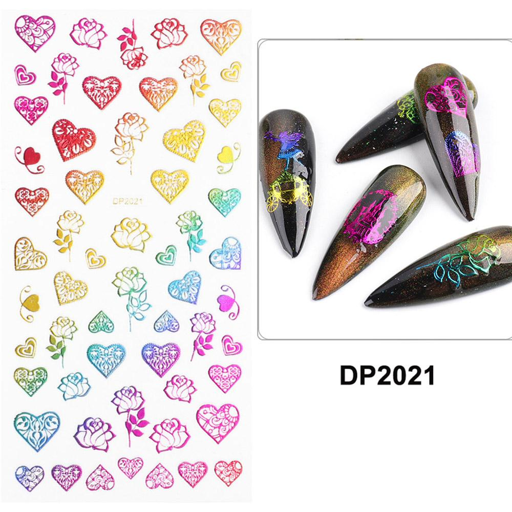 Rainbow Colorful Butterfly Abstract Nail Art Sticker