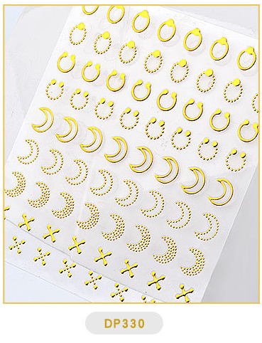 Rivet 3D Embos Geometric Nail Art Sticker