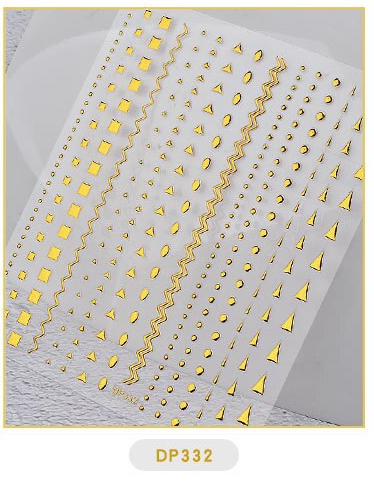 Rivet 3D Embos Geometric Nail Art Sticker