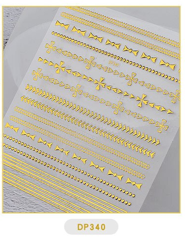 Rivet 3D Embos Geometric Nail Art Sticker