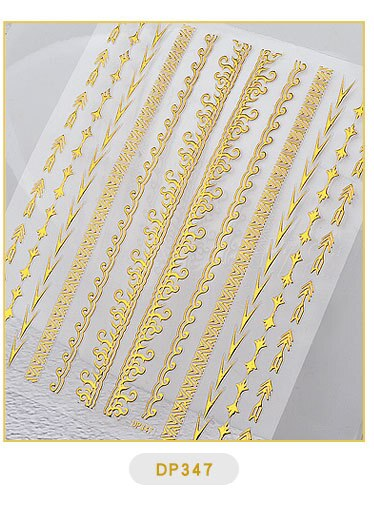 Rivet 3D Embos Geometric Nail Art Sticker