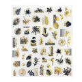 Geometric Leaves Flower Abstract Nail Art Sticker