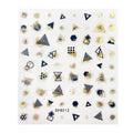 Geometric Leaves Flower Abstract Nail Art Sticker