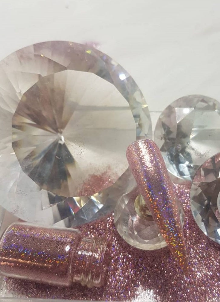 Holographic Diamond Rose Gold Glitter