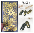 Geometric Leaves Flower Abstract Nail Art Sticker