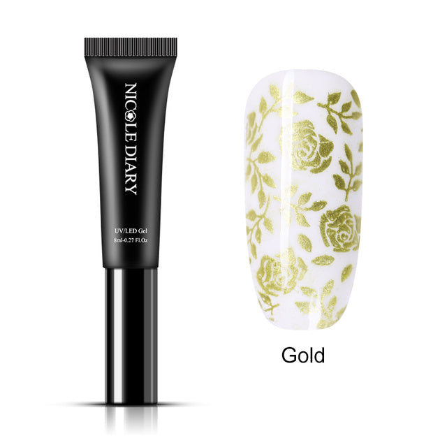 Nicole Diary Stamping Gel Gold