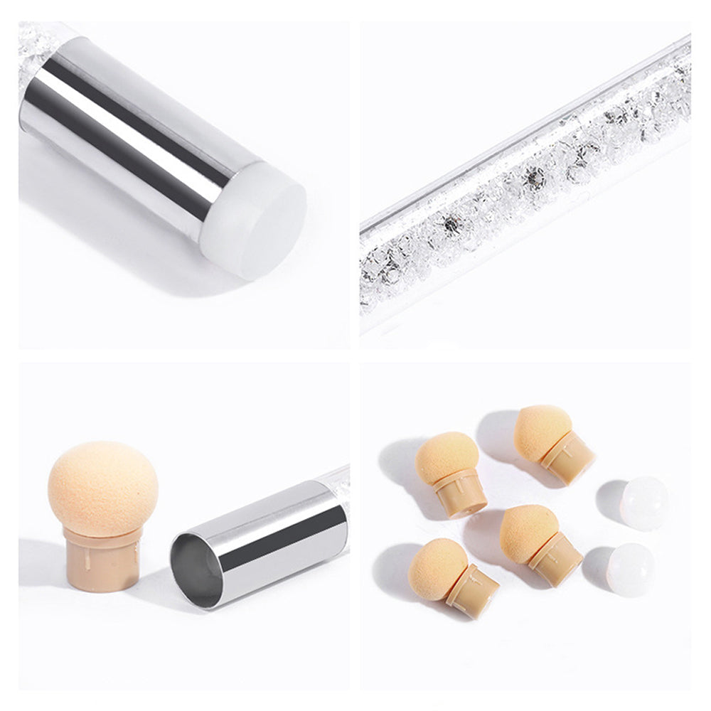 Double sided Ombre Sponge Tool Set -Clear - No silicone end