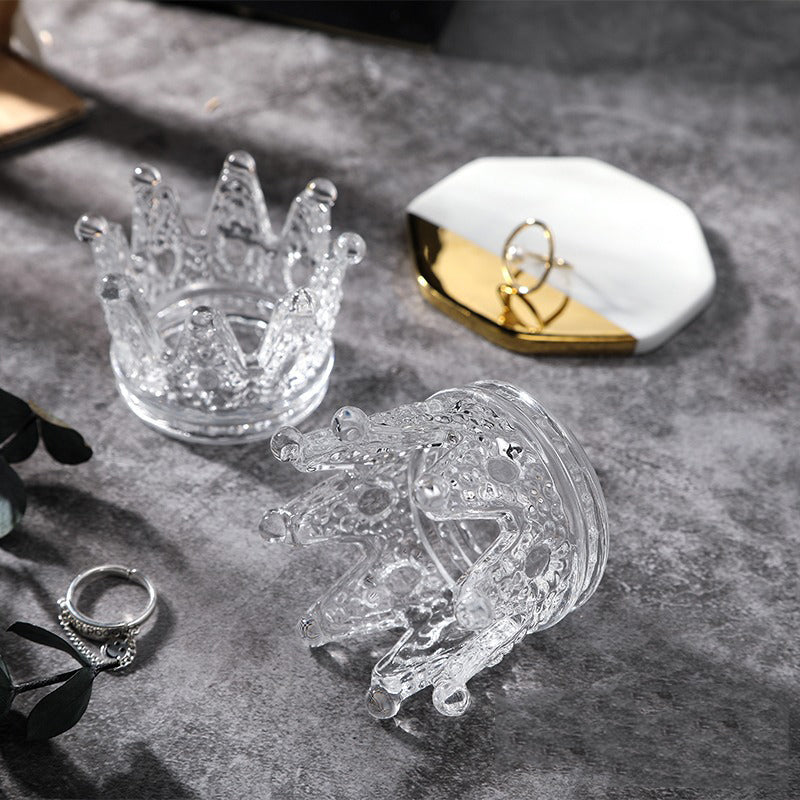 Crystal Crown Brush Holder Prop Nail Liquid Container