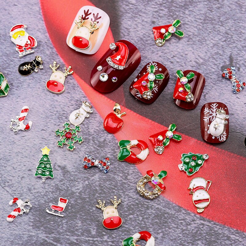 Christmas Rhinestone Charms Nail Art Decoration