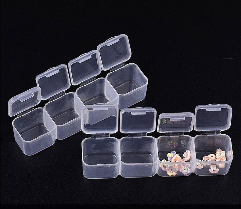 Plastic Empty Storage Case Boxes Manicure Tools Jewellery