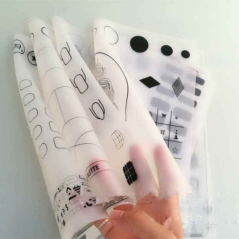 Silicone Nail Stamp Mat Nail Art Polish Transfer Pattern Pad - Mat E