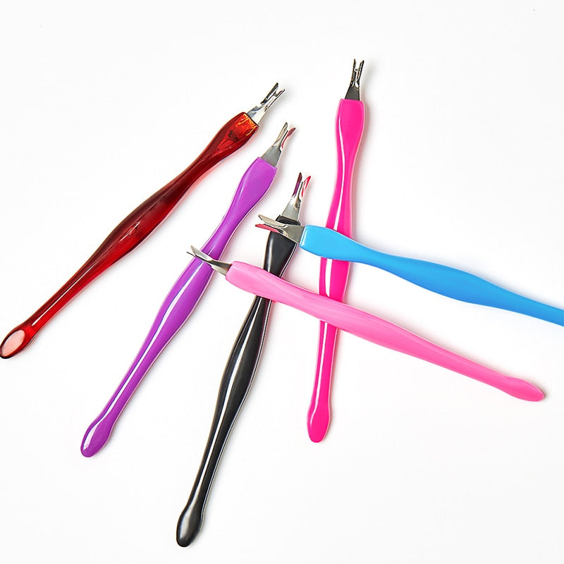 Nail Dead Skin Remove Cuticle Fork - Pink