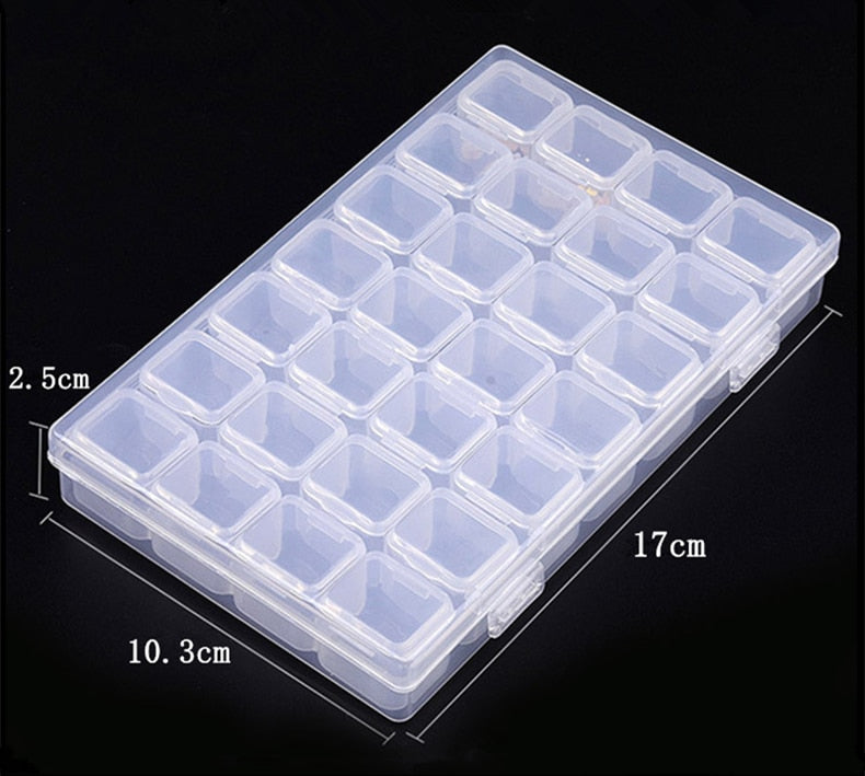 Plastic Empty Storage Case Boxes Manicure Tools Jewellery