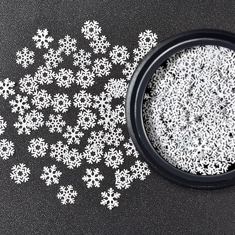 White Christmas Snowflake Nail Art Decoration
