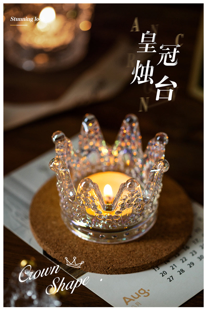 Crystal Crown Brush Holder Prop Nail Liquid Container