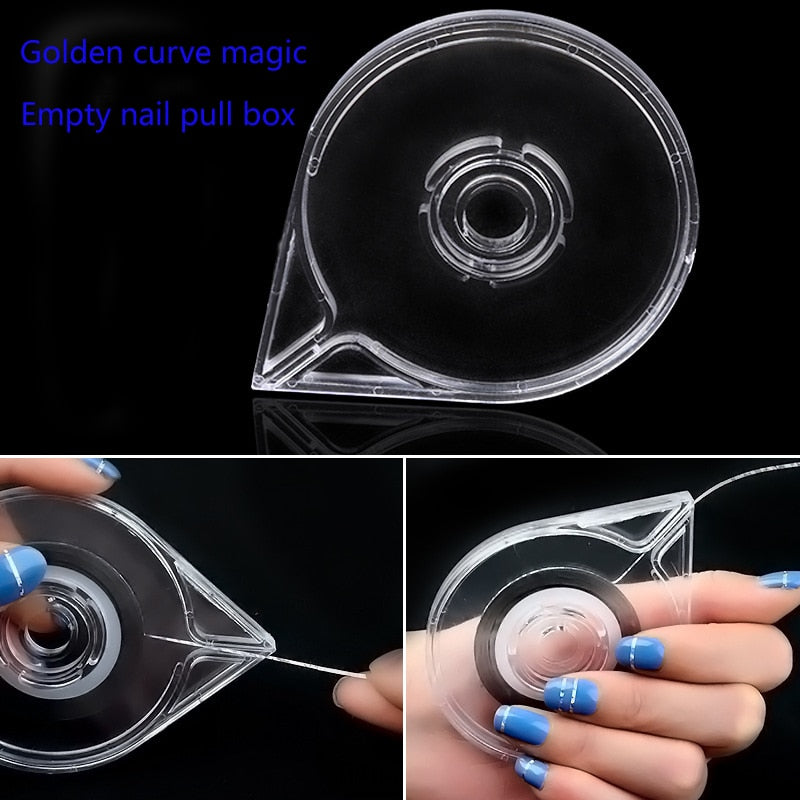 Nail Art Stripped Tape Line Sticker Box Holder